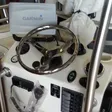 Stainless Steering Wheel with Spinner Knob on a Panga Boats USA build