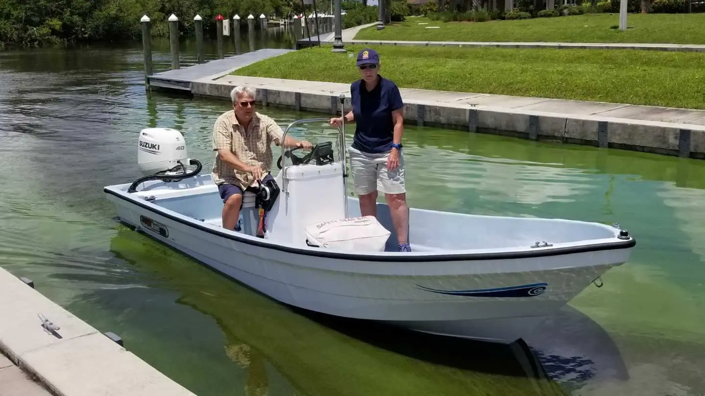 Panga Boats USA — W-18 at the canal · Happy Owners · W-18