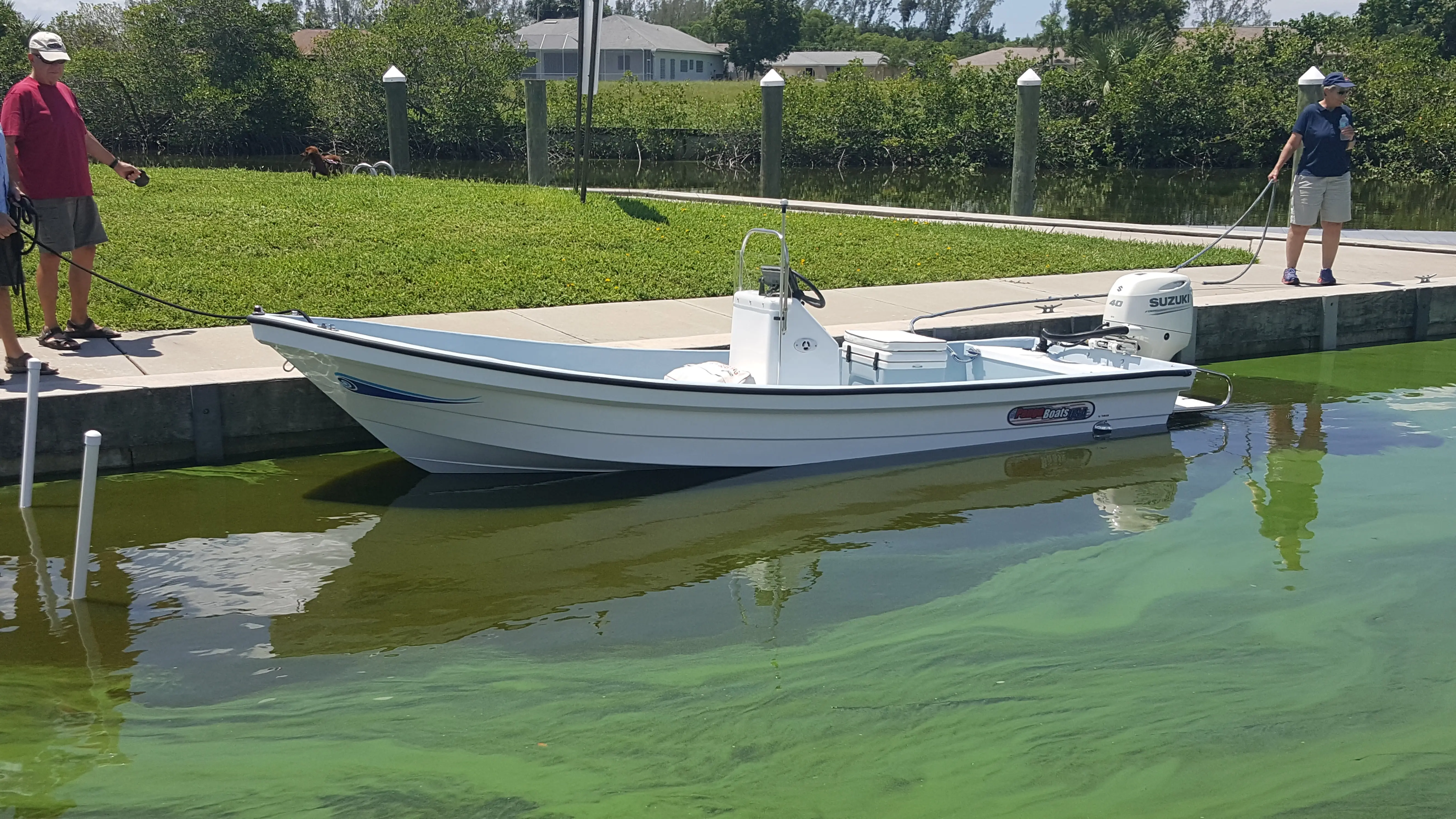 Panga Boats USA — W-18 at the dock · Happy Owners · W-18